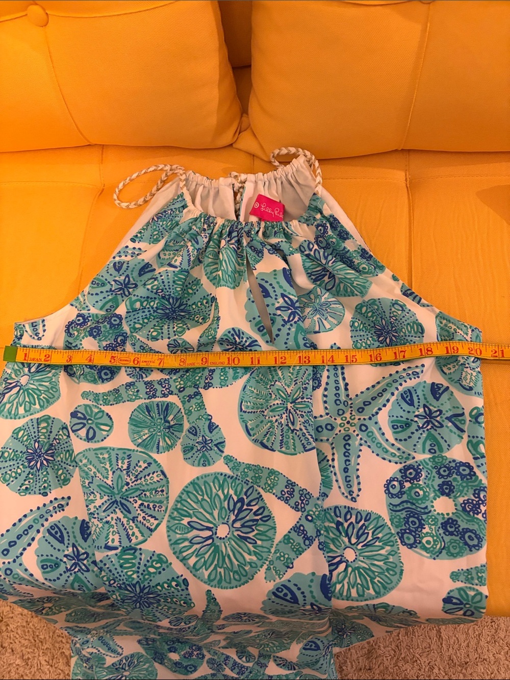 Lilly Pulitzer for Target Sea Urchin Blue & Turquoise Maxi Dress Halter - Picture 9 of 10